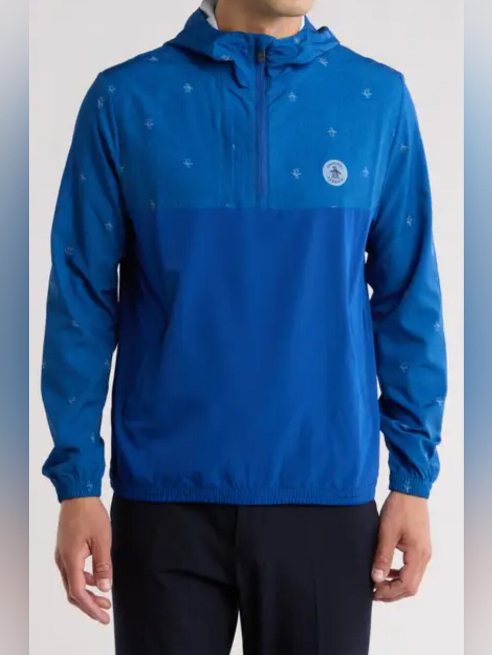 Original Penguin Blue Quarter Zip Hoodie XXL